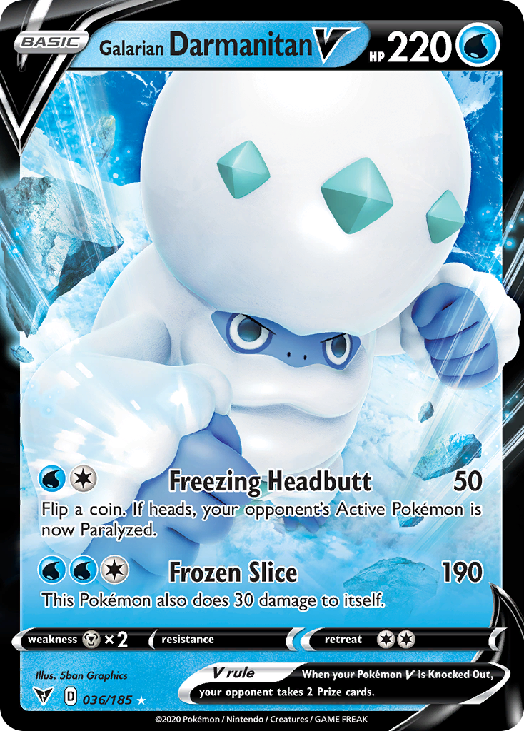 Vivid Voltage Galarian Darmanitan V #36/185